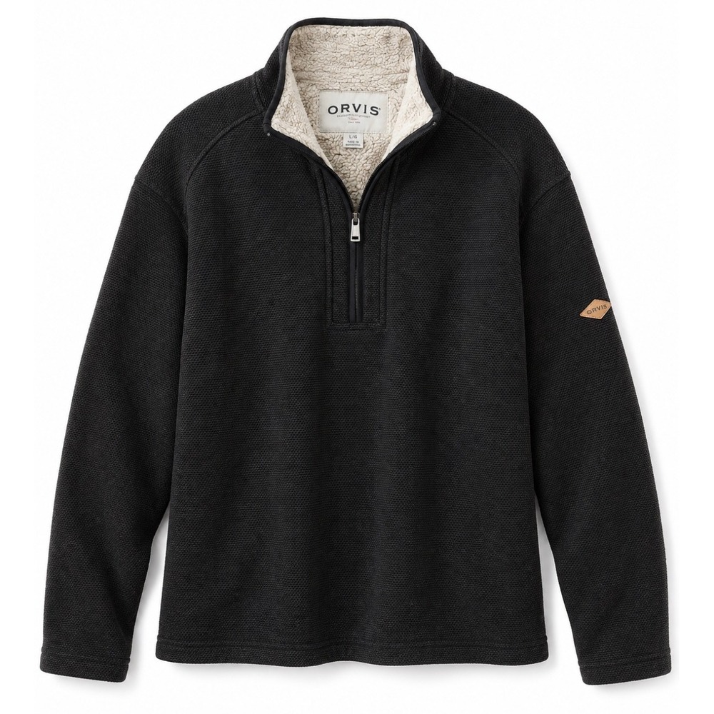 Orvis Classic Collection Sherpa Lined Quarter Zip Pullover Men's L
